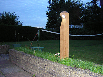 LED Wooden Path Marker Bollard